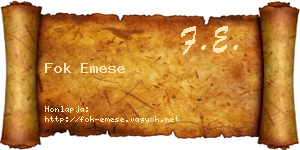 Fok Emese névjegykártya
