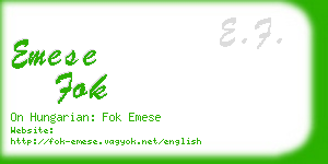 emese fok business card